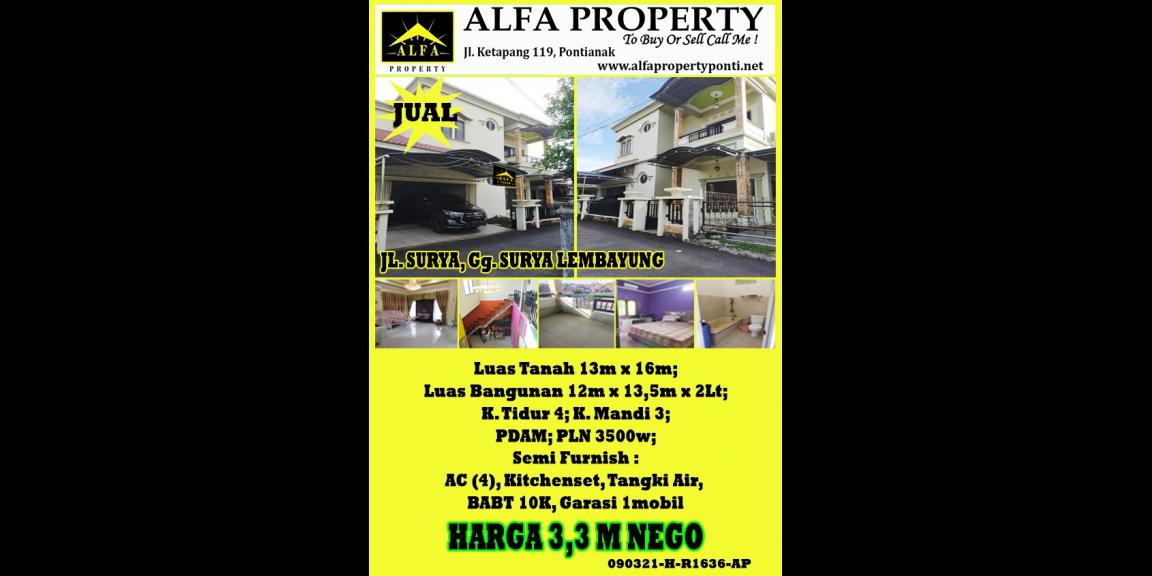 Rumah Surya, Gg. Surya Lembayung, Pontianak, Kalimantan Barat Rumah Surya, Gg. Surya Lembayung, Pontianak, Kalimantan Barat