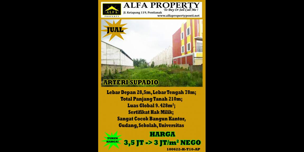 Tanah Arteri Supadio, Pontianak, Kalimantan Barat Tanah Arteri Supadio, Pontianak, Kalimantan Barat