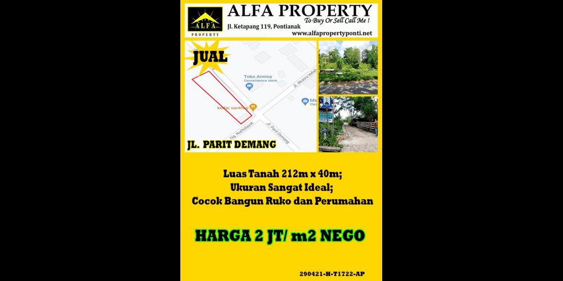 Tanah Parit Demang, Pontianak, Kalimantan Barat Tanah Parit Demang, Pontianak, Kalimantan Barat