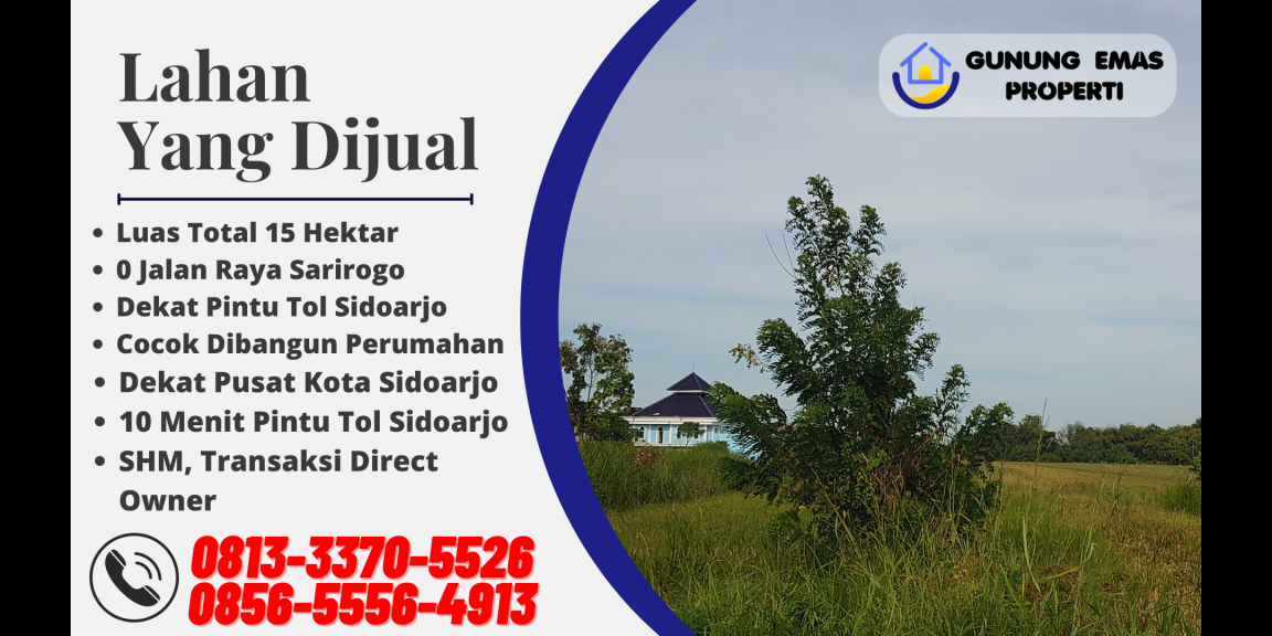 Jual Tanah Sidoarjo Kota Sarirogo Jual Tanah Sidoarjo Kota Sarirogo