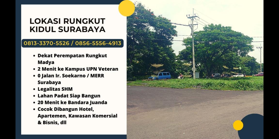 Jual Tanah di Rungkut Surabaya 0 Jalan Raya MERR Jual Tanah di Rungkut Surabaya 0 Jalan Raya MERR