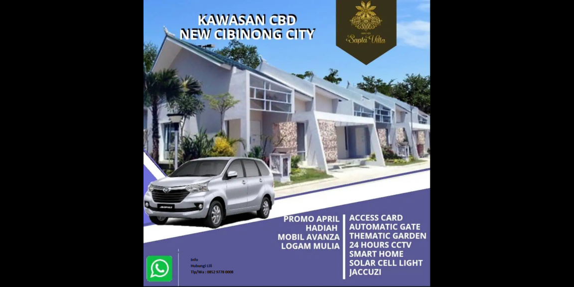 Terbesar Project Cibinong New City di Luas 125 Ha Perumahan The Winner Sapta Villa Terbesar Project Cibinong New City di Luas 125 Ha Perumahan The Winner Sapta Villa