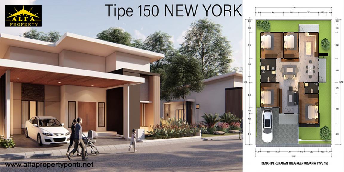 Rumah Type New York, The Green Urbania, Pontianak, Kalimantan Barat Rumah Type New York, The Green Urbania, Pontianak, Kalimantan Barat