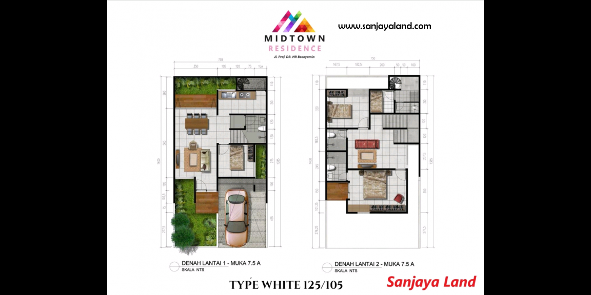 Denah rumah type white Denah rumah type white