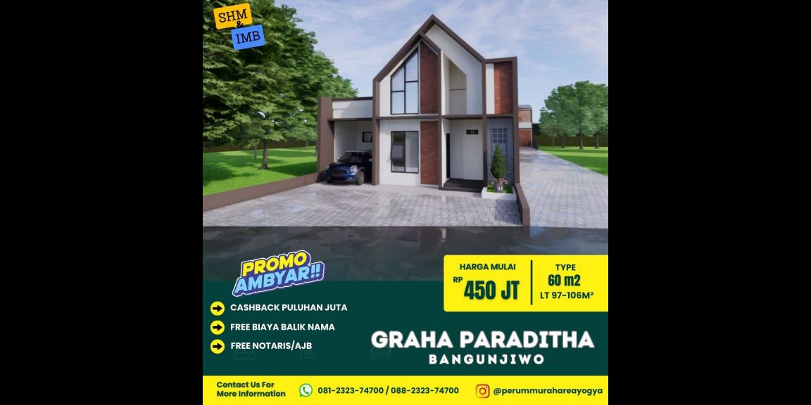 20 MENIT DARI KOTA JOGJA SISA 2 UNIT BISA KPR 20 MENIT DARI KOTA JOGJA SISA 2 UNIT BISA KPR