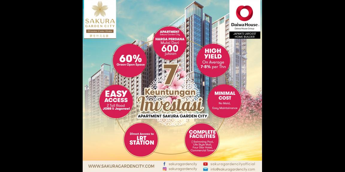 Apartemen Jakarta - Sakura Garden City lahan sewa bandara Halim Perdana Kusuma Apartemen Jakarta - Sakura Garden City lahan sewa bandara Halim Perdana Kusuma