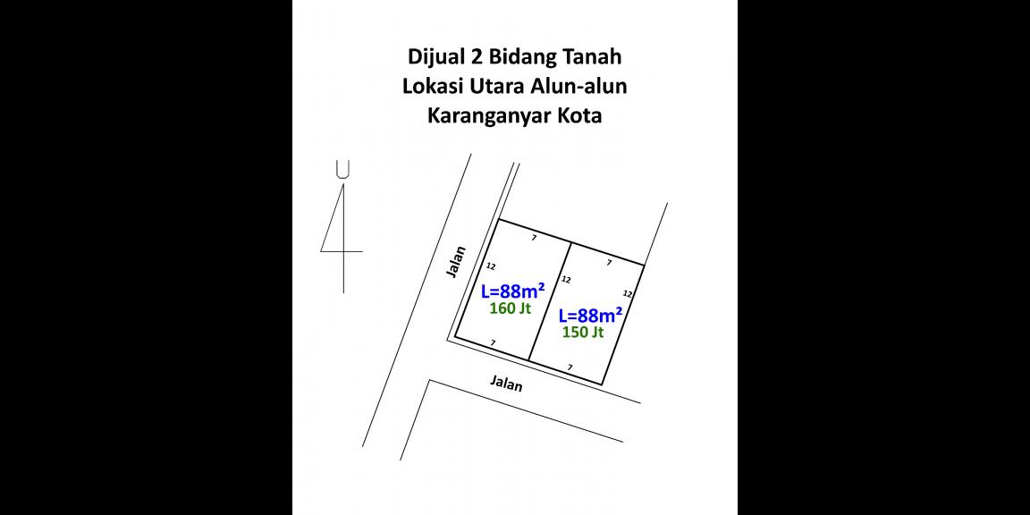 Dijual Tanah 2 Bidang Karanganyar Kota Dijual Tanah 2 Bidang Karanganyar Kota