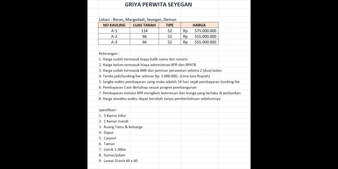 3 UNIT RUMAH DEPAN RS ATTUROTS SEYEGAN SLEMAN DIJUAL MURAH 3 UNIT RUMAH DEPAN RS ATTUROTS SEYEGAN SLEMAN DIJUAL MURAH