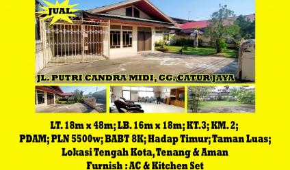 Rumah Dijual Gg. Catur Jaya Kota Pontianak