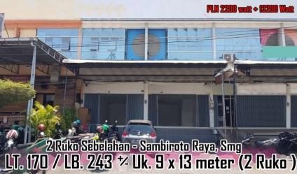 2 Ruko Sebelahan LT. 180 / LB. 243 - Sambiroto Raya, Smg-SHM