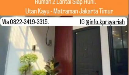 Rumah modern siap huni di Utan Kayu Matraman Jakarta Timur 