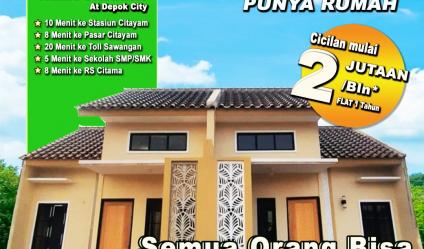 Rumah Super Strategis Di Kota Depok - 10 Menit Ke Stasiun Citayam - Cicilan Cuma 2 Jutaan