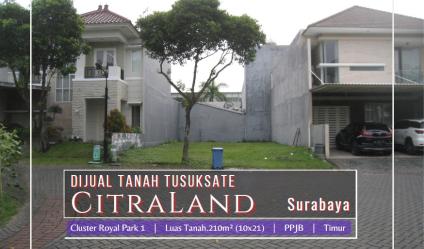 JUAL Tanah TusukSate di Citraland Royal Park, Surabaya.