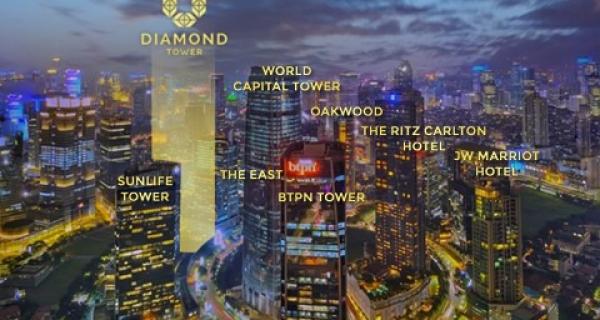 Apartment Diamond Tower Mega Kuningan Luxurious Prestigious.