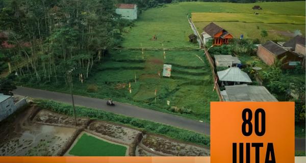 Tanah kavling pinggir Aspal murah siap bangun SHM luas 72m² harga  80jt