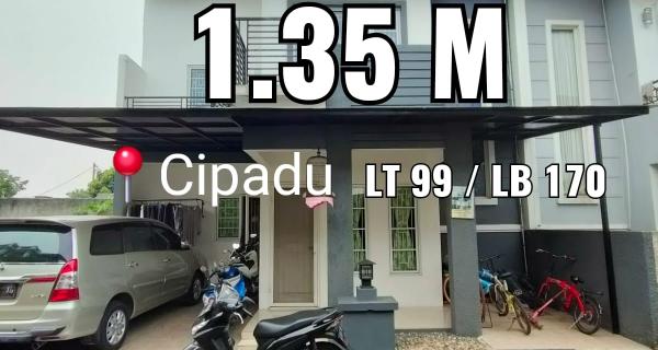 Rumah secondary 2 lantai dalam cluster | DI CIPADU KREO | dengan lokasi yang sangat strategis akses lebar 2 mobil selangkah ke paras bahan CIPADU