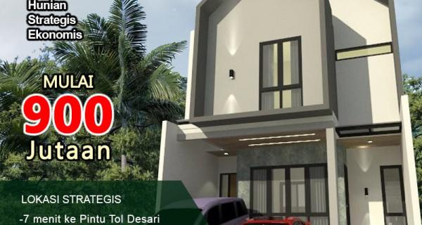 Rumah Scandinavian di Perumahan Sawangan Depok dekat Tol 