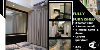 Apartemen 2 kamar tidur fully furnished lantai 1 dekat proyek Pertamina Balikpapan