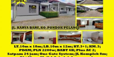 Disewakan Rumah Pondok Pelangi Kota Pontianak