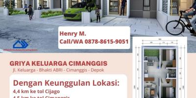DEKAT UNIVERSITAS Telp/WA 0878-8615-9051, Rumah Dijual Di Bakti Abri Tapos Depok Griya Keluarga Cimanggis