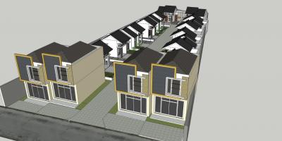Rumah baru di Sribitan Bangunjiwo, area pinggir jalan raya.