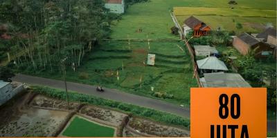 Tanah kavling pinggir Aspal murah siap bangun SHM luas 72m² harga  80jt