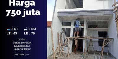 Rumah baru Tanah Merdeka Residence Kampung Rambutan Jakarta Timur 