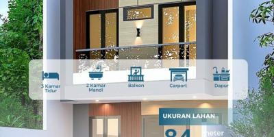 Rumah Scandinavian Pancoran Mas dekat Stasiun Depok 