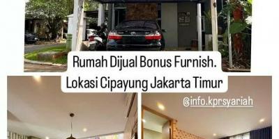 Rumah seken bonus furnish di Cipayung Jakarta Timur 