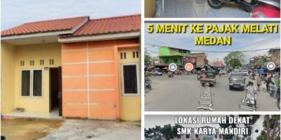 Take over kredit rumah subsidi tanjung selamat 5 menit ke pajak melati medan