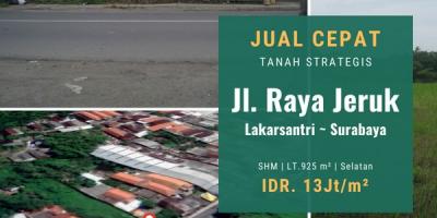 Tanah Jalan Raya Jeruk, Lakarsantri, Surabaya | Premium Location. Tanah Jalan Raya Jeruk, Lakarsantri, Surabaya | Premium Location.