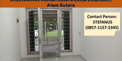 Disewakan Rumah Sutera Jelita Extension di Perumahan Alam Sutera, Tangerang Selatan