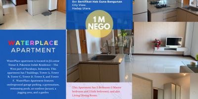 Apartemen WaterPlace Pakuwon indah Surabaya - 3 BR Luas 85m Apartemen WaterPlace Pakuwon indah Surabaya - 3 BR Luas 85m