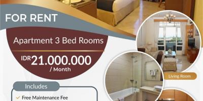 Disewakan Apartment 3 Bedrooms Murah Grand Eska Hotel & Suites - Kota Batam