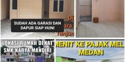 Dijual rumah subsidi ada dapur garasi daerah tanjung selamat 5 menit ke pajak melati medan