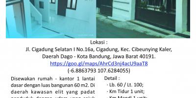Sewa kontrakan 1 Lantai Dasar Di Cigadung – Dago Bandung Sewa kontrakan 1 Lantai Dasar Di Cigadung – Dago Bandung