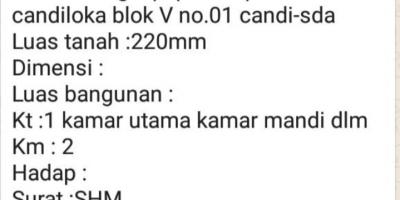 DI JUAL RUMAH PERUMAHAN PERMATA CANDI LOKA SIDOARJO DI JUAL RUMAH PERUMAHAN PERMATA CANDI LOKA SIDOARJO
