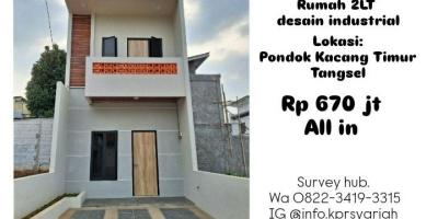 Rumah 2lantai desain industrialis di Pondok Kacang Timur Tangerang Selatan Rumah 2lantai desain industrialis di Pondok Kacang Timur Tangerang Selatan