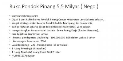 ruko pondok pinang center ruko pondok pinang center